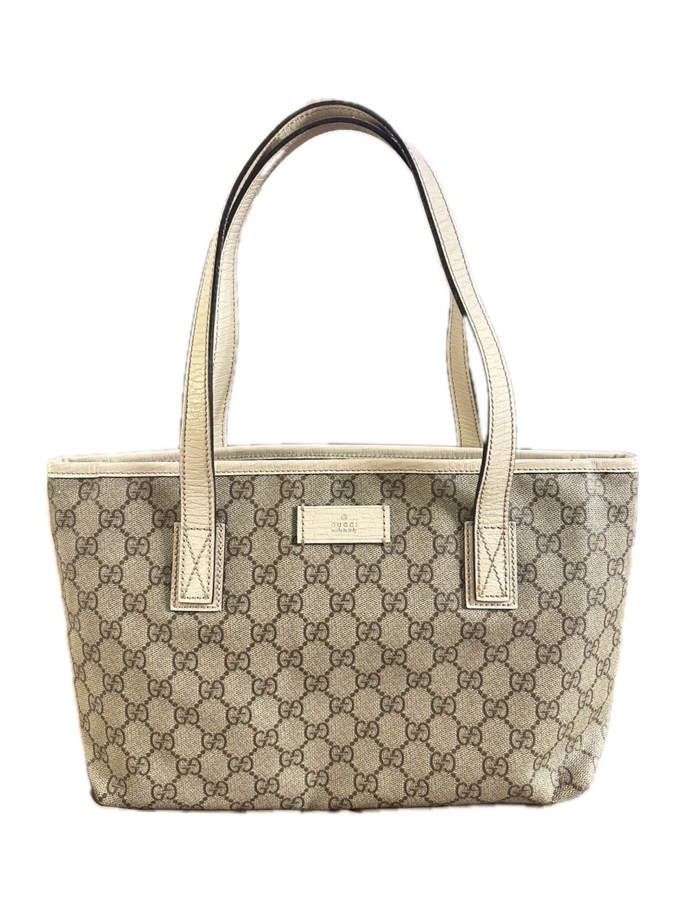 Gucci Beige GG Coated Canvas Tote Bag